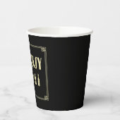 Art Deko rauscht 20's sagenhaftes Verbot Pappbecher (Links)