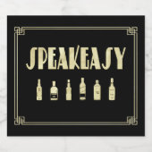 Art Deko rauscht 20's sagenhaftes Verbot Schaumweinetikett (Einzelnes Label)