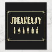 Art Deko rauscht 20's sagenhaftes Verbot Weinetikett (Einzelnes Label)