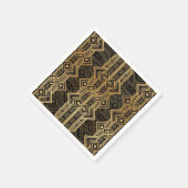 Art Deko rauscht zwanzig Schwarz-Gold-Design Serviette (Ecke)