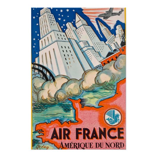 Art Deko Reiseplakat (Vorderseite)