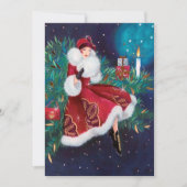 art Deko Retro-Jahrgang Weihnachten hinzufügen Inf Einladung (Vorderseite)