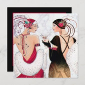 art Deko Retro Vintage Botschaft Weihnachten (Vorne/Hinten)