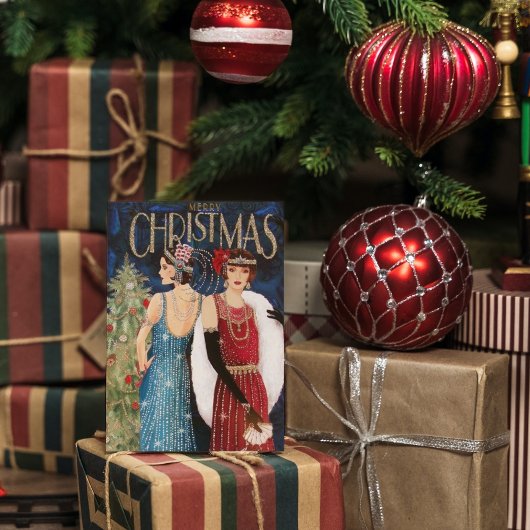 Art Deko Retro Vintage Nachricht Karte