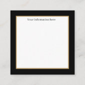 Art Deko Retro Vintage Weihnachtsfrau Quadratische Visitenkarte (Rückseite)