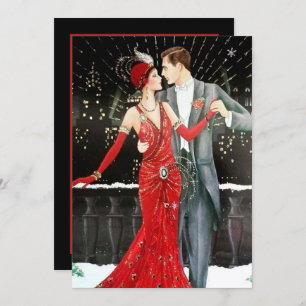 Art Deko Retro Vintages Party Einladung