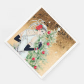 Art Deko Retro Weihnachtsfeier Serviette (Ecke)