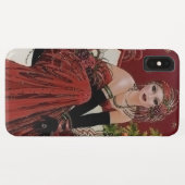 art Deko Retro-Weihnachtsfrau Case-Mate iPhone Hülle (Rückseite (Horizontal))