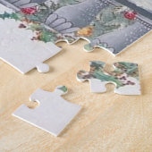 Art Deko Retro Weihnachtsfrau Puzzle (Seite)