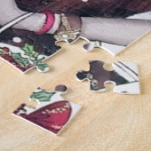 Art Deko Retro Weihnachtsfrau Puzzle (Seite)