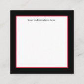 art Deko Retro-Weihnachtsfrau Quadratische Visitenkarte (Rückseite)