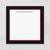 art Deko Retro-Weihnachtsfrau Quadratische Visitenkarte (Rückseite)