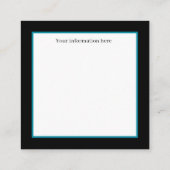 art Deko Retro-Weihnachtsfrau Quadratische Visitenkarte (Rückseite)