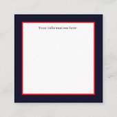 art Deko Retro-Weihnachtsfrau Quadratische Visitenkarte (Rückseite)