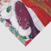 art Deko Retro Weihnachtsfrauen Seidenpapier (Ausschnitt)