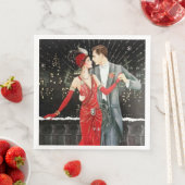 art Deko Retro Weihnachtsgeschenk Party Serviette (Beispiel)