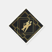 Art Deko roaring 20er Flapper Design Serviette (Ecke)