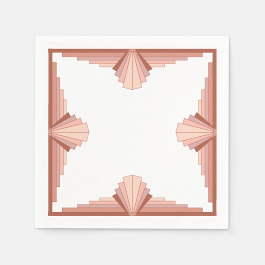 Art Deko Rose Gold11b Serviette (Vorderseite)
