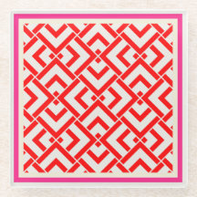 Art Deko, rot in lebhaften Farben