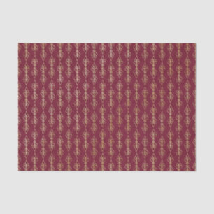 Art Deko Rot und Goldmuster Seidenpapier