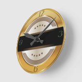 Art Deko Runde Wanduhr (Winkel)