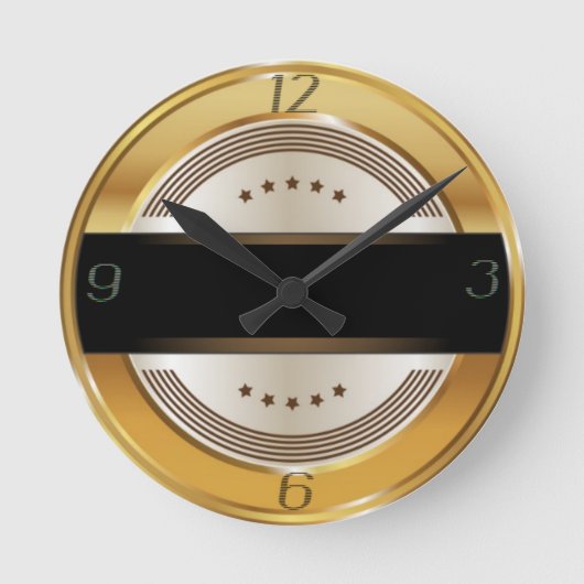 Art Deko Runde Wanduhr (Vorderseite)