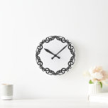 Art Deko Runde Wanduhr<br><div class="desc">moderne Wanduhren mit Art Deko</div>