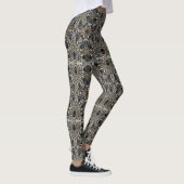 Art Deko Schwarz-Gold-Böhmisches Muster Leggings (Rechts)