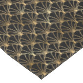 Art Deko Schwarz-Gold-Fliesen-Muster Tischdecke (Schrägansicht)