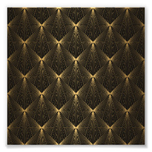 Art Deko,schwarzes Gold,schick,elegant,elegant,ele Fotodruck