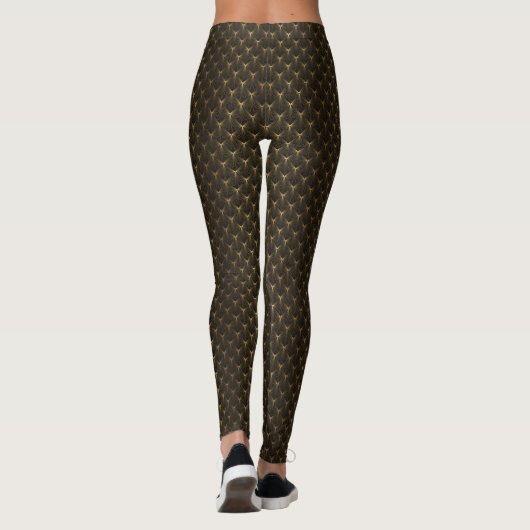 Art Deko,schwarzes Gold,schick,elegant,elegant,ele Leggings (Rückseite)