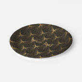 Art Deko,schwarzes Gold,schick,elegant,elegant,ele Pappteller (Schrägansicht)