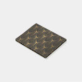 Art Deko, schwarzes Gold, schicke, elegante, elega Post-it Klebezettel (angewinkelt)