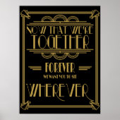 Art Deko Sitzplan Hochzeitszeichen (Vorne)