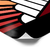 Art Deko Sonne im Morgengrauen (Ecke)