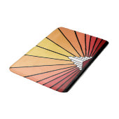 Art Deko Sonne im Morgengrauen Badematte (Schrägansicht)