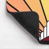 Art Deko Sonne im Morgengrauen Mousepad (Ecke)
