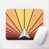 Art Deko Sonne im Morgengrauen Mousepad (Mit Mouse)