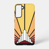 Art Deko Sonne im Morgengrauen Samsung Galaxy Hülle (Rückseite)