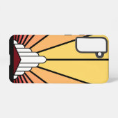 Art Deko Sonne im Morgengrauen Samsung Galaxy Hülle (Rückseite (Horizontal))