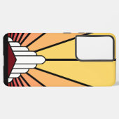 Art Deko Sonne im Morgengrauen Samsung Galaxy Hülle (Rückseite (Horizontal))