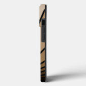 Art Deko Sonne in Bräune Case-Mate iPhone Hülle (Rückseite / Links)