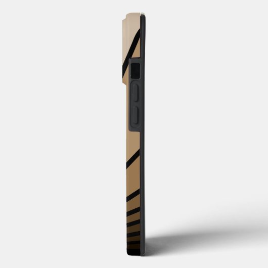 Art Deko Sonne in Bräune Case-Mate iPhone Hülle (Rückseite / Links)