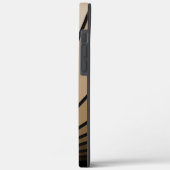 Art Deko Sonne in Bräune Case-Mate iPhone Hülle (Rückseite / Links)