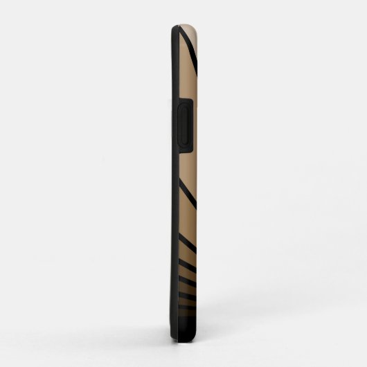 Art Deko Sonne in Bräune Case-Mate iPhone Hülle (Hinten/Rechts)