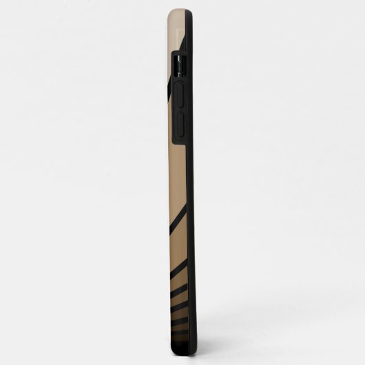 Art Deko Sonne in Bräune Case-Mate iPhone Hülle (Hinten/Links)