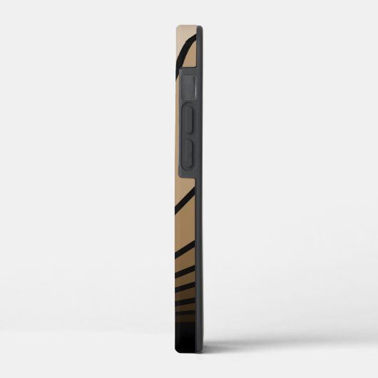 Art Deko Sonne in Bräune Case-Mate iPhone Hülle (Rückseite / Links)