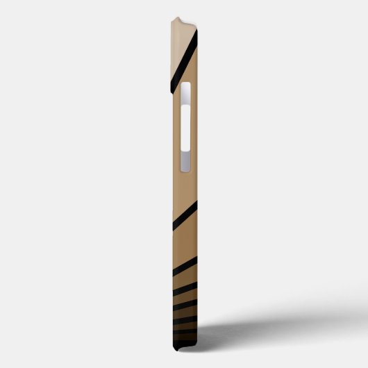 Art Deko Sonne in Bräune Case-Mate iPhone Hülle (Rückseite / Links)