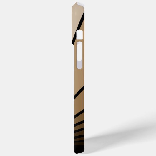 Art Deko Sonne in Bräune Case-Mate iPhone Hülle (Rückseite / Links)