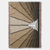 Art Deko Sonne in Bräune Decke (Vorderseite Vertikal)